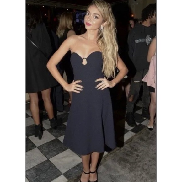 Zimmermann Crepe Strapless Dress in Navy NEW - Picture 1 of 14